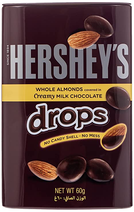 Hershey's Whole Almonds Covered in Creamy Milk Chocolate 60 gm (Imported Chocolate)