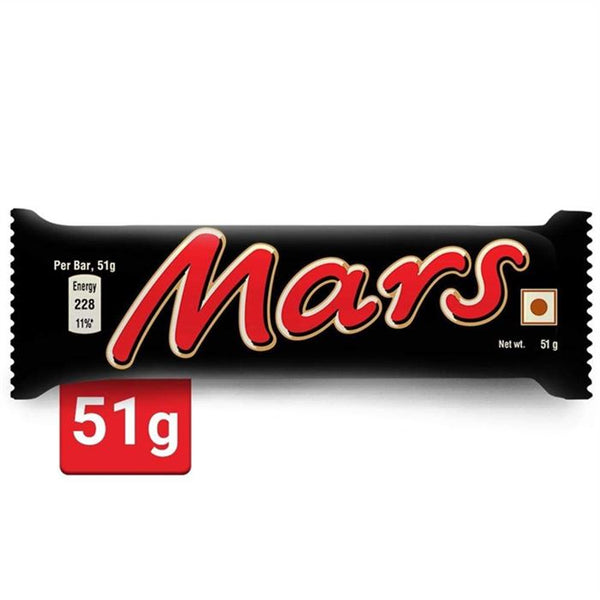 MARS Chocolate bar is an indulgent treat featuring nougat and caramel covered in rich milk chocolate. It consists of 40% Milk Chocolate, 33% Nougat and 27% Caramel. With light nougat, smooth caramel and a thin, crispy chocolate layer on top, the bar is light yet satisfying. Don’t sacrifice cravings, use it as a chocolate gift for your loved ones and watch them enjoy and rejoice in these delicious chocolate treats. 